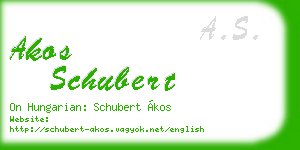 akos schubert business card